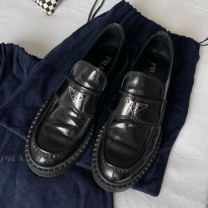 Prada Men’s Triangle Logo Loafers 7.5 Prada/8.5 or 9 US